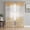 Orange, variant on Teal Grey Sheer Curtains for Living Room Bedroom Farmhouse Gray Barn Wooden Vintage Striped Sheer Curtains 54 Inch Long 2 Panels Set Light Filtering Curtain Window Treatments Drapes for Dining Room