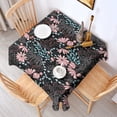 thumbnail image 2 of Pioneer Flower Floral Print Pattern Square Tablecloth,Waterproof Square Table Cover,Wipeable Spillproof Washable Table Cover for Home Kitchen Party Decor 60"x60"(152x152cm), 2 of 6