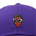thumbnail image 2 of Dalix Strawberry Embroidered Cap Cotton Baseball Summer Cool Dad Hat Womens in Purple, 2 of 5