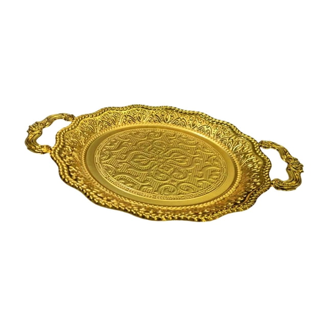 Plato de frutas redondo, bandeja de comida de escritorio, elegante plato de frutas secas, bandeja para aperitivos, para servir bocadillos, magdalenas M