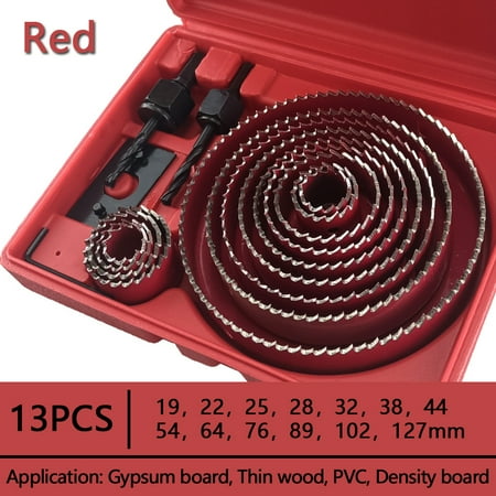 

19-127mm Hole Saw Set Saw Cup Wood Crown Drill Bit For Gypsum Board Wood PVC Plastic Density Board Metal Woodworking Tools