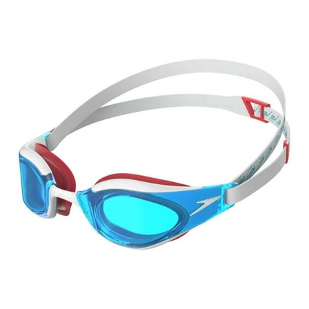 Speedo Fastskin Hyper Elite Swim Goggles, Aqua Blue / White / Red