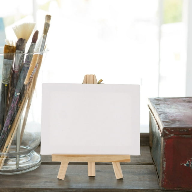 unbranded 1 Set Desktop Easel for Painting Wooden Mini Artist Easel with Simple Design for Kids Classrooms