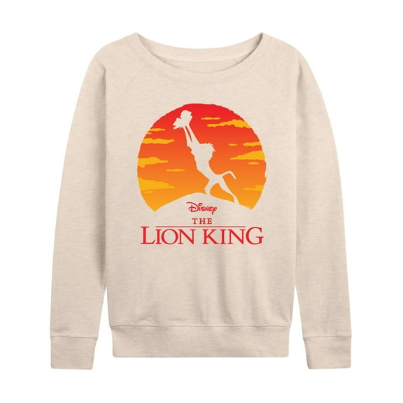 The Lion King - Baby Simba at Pride Rock - Iconic Silhouette - Women's Lightweight French Terry Long Sleeve Shirt