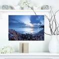 thumbnail image 1 of Coucher de Soleil sur la Mer Bleue sur la Côte Sableuse - Impression sur Toile, 1 of 3