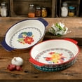 thumbnail image 3 of The Pioneer Woman Fiona Floral 2-Piece Ceramic Oval Bakeing Dish, 3 of 5