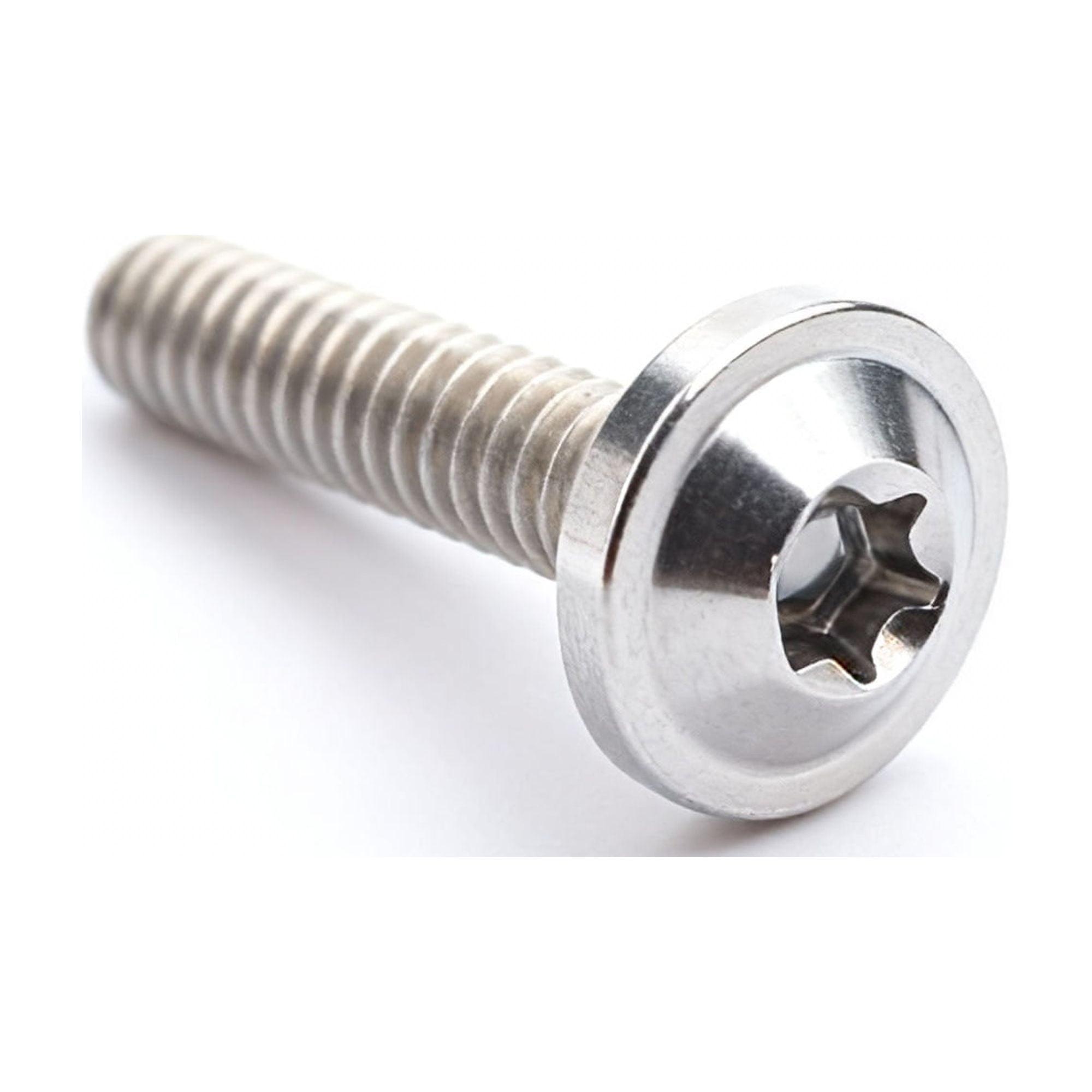4pcs Titanium Ti M6x70mm Button Torx Head Bolt Screw for Bicycle Motorcycle M6x70, Silver