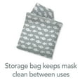 thumbnail image 5 of i play. by green sprouts 2 Pack Reusable Face Mask and Storage Bag with Carbon Filter and Water-Resistant Adult Large Aqua Grey, 5 of 9