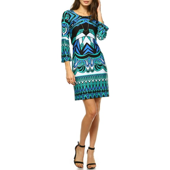 Women's Revolution Printed Bell Sleeve Dress