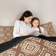thumbnail image 5 of Feelyou Brown Triangle Aztec Bedding Comforter Set, Boho Rustic Farmhouse Twin Comforter Sets, Western Old Fashion Reversible Bedding Set, Breathable Home Decor, 2 Pieces, 5 of 8