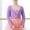 Purple, variant on Qingpeng Girl's Dance Crop Tops Ballet Wrap Shrug Long Sleeve Sweater