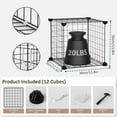 thumbnail image 3 of Cube Storage Organizer, 12 Cubes Stackable DIY Metal Wire Cube Storage Shelf for Closet Organizers and Storage, Bookshelf Storage Cubes for Bedroom Living Room Office- 11.8"× 11.8" 45Pcs Black, 3 of 8