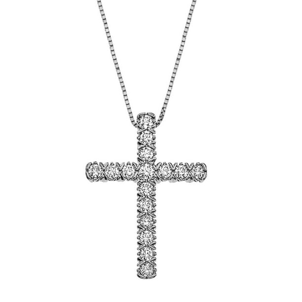 0.71 CT. T.W. Diamond Cross Pendant in 14K Gold - Samsclub.com