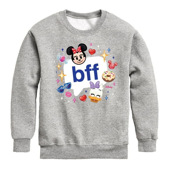 Disney Emoji - Bff Minnie Daisy - Toddler And Youth Crewneck Fleece Sweatshirt