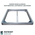 thumbnail image 2 of Patriot Docks 4' Shore Ramp Kit for Truss Style Stationary or Roll-In Dock (Gray Poly Decking) (R-1011), 2 of 6