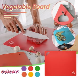 HIC Kitchen Flexible Cutting Board Mat Set, Color-Coded with Icons, Set of  4, Multi Color- 2 Pack - Foods Co.