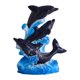 thumbnail image 1 of Figura de delfín de resina, escultura de animal marino, adorno costero de escritorio para sala de estar negro, 1 of 9