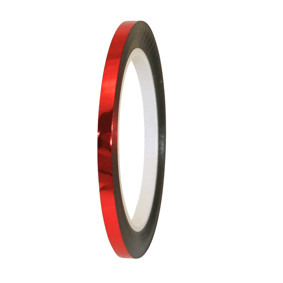 JVCC MPF-01 Metalized Polyester Film Tape: 1/4 in x 72 yds. (Red)