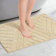 thumbnail image 2 of Unique Bargains Bathroom Rugs Non Slip Bath Mat Geometric Soft Mat Washable Carpet Khaki 20*32in, 2 of 6