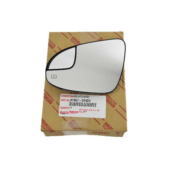 Fits 13-15 Venza Left Driver Mirror Glass as Pictured OE Heated w/Holder