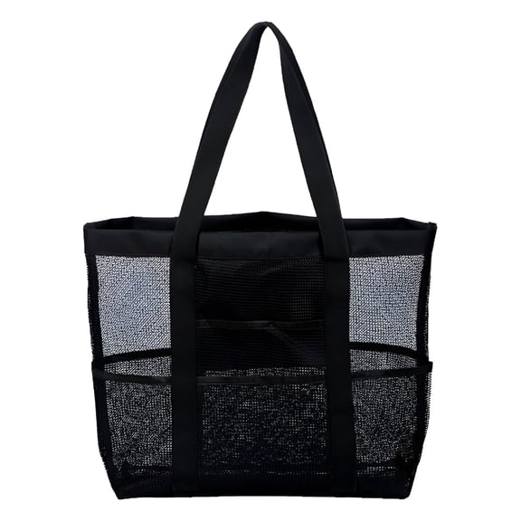 GASTROPOD Durable Mesh Beach Travel Tote Bag Swimming Organizer Bag 8 Pockets Beach Bag Black
