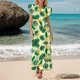 thumbnail image 3 of WILLBEST Vestido De Mujer Vestidos Casuales De Mujer Para Vacaciones Diarias Playa Y Diseño Acampanado Con Estampado Floral Versátil Para Primavera, Verano Y Otoño, 3 of 3