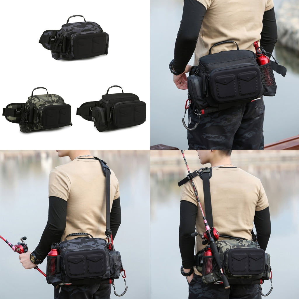 ZPAQI Fishing Tackle Bags MultiPockets Fishing Gear Bags Oxfords Cloth Shoulder Bags