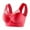 Red, variant on Wireless Bras for Women No Underwire Comfort Seamless Bra Push Up Support Full Coverage Bra V Neck Padded Bralette Coffee L
