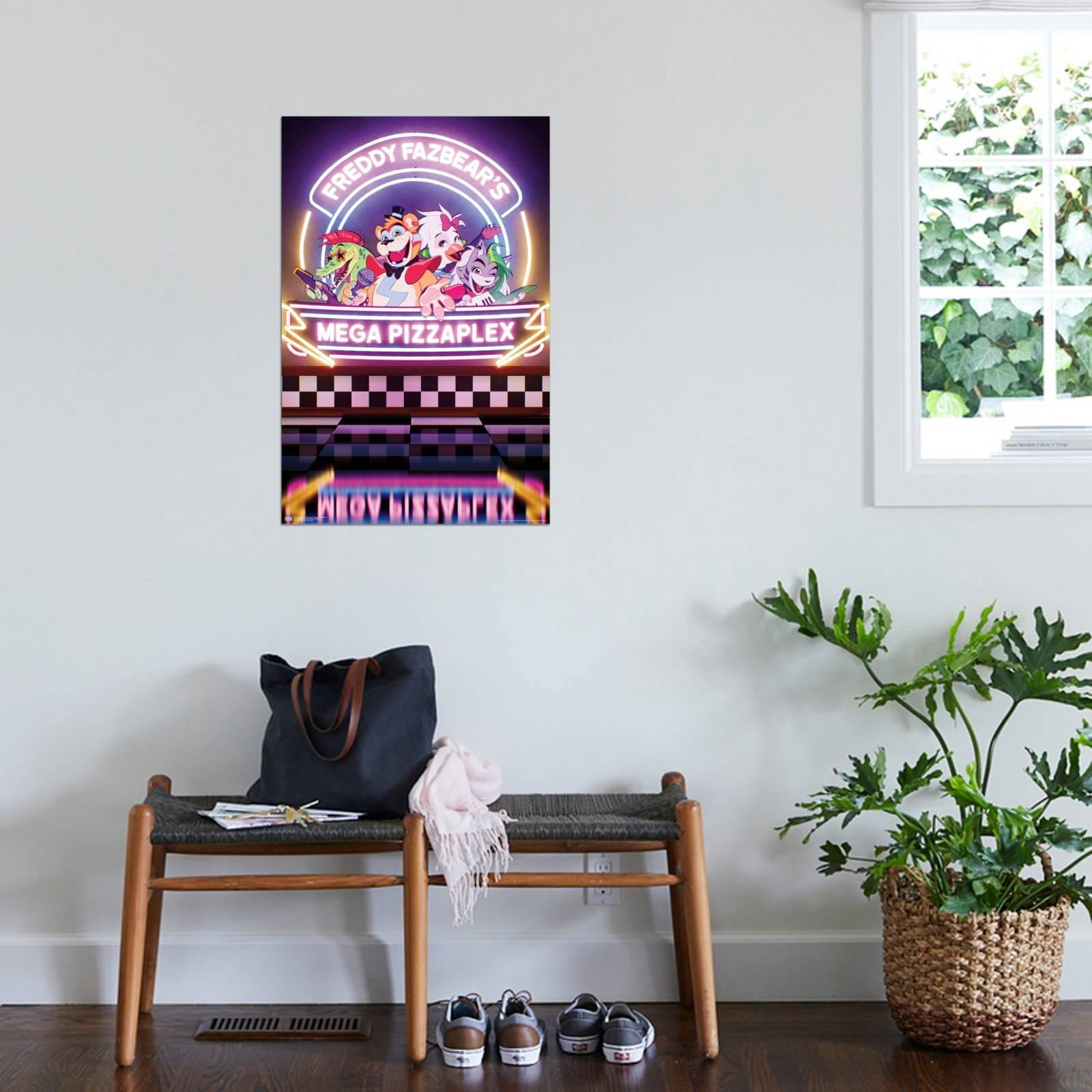 Five Nights at Freddy's: Security Breach - Mega Pizzaplex Canvas Wall Poster, 22.375" x 34"