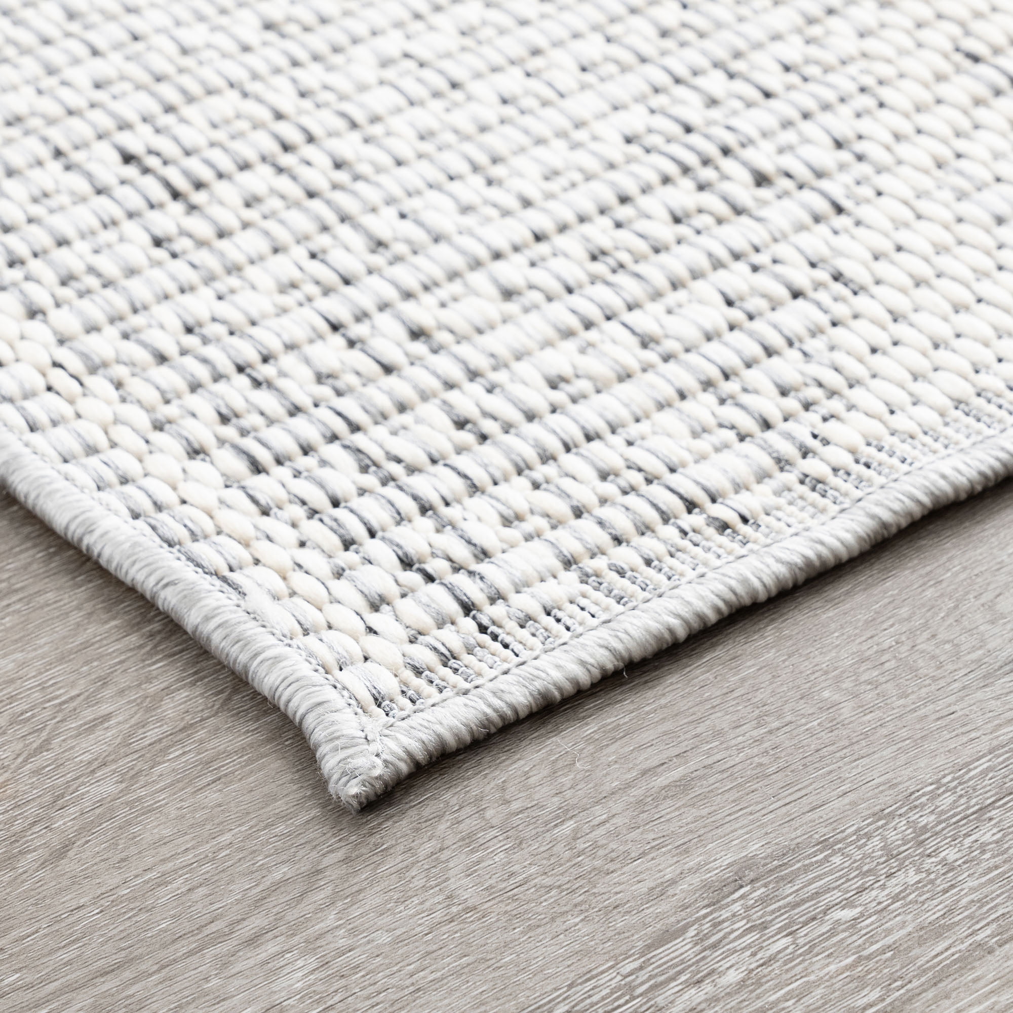 Bliss Rugs Bailey Transitional 2' x 3' Gray and White Indoor Outdoor Area Rug