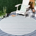 thumbnail image 6 of SAFAVIEH Hampton Duana Striped Indoor/Outdoor Area Rug, Aqua Ivory/Multi, 6'5" x 6'5" Round, 6 of 9