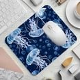 thumbnail image 2 of FeBohao Funny Mouse Pad Mat for Desktop Jiaji Cloth Tight Weaving Process Durable Unique Design Custom Square Retro Office Computer Men Chic Aesthetic Fashion Haves Girl Boy Size Jellyfish, 2 of 6