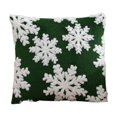 thumbnail image 2 of Christmas Pillow Cover, Christmas Tree Cushion Cover, Snowflake Velvet Holiday Decoration Cushion Cover, Red Green Plush Fabric 45x45cm, 2 of 7