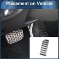 thumbnail image 3 of Cubierta de Pedal de Reposapiés Automático/Manual 1 Pcs para Honda Accord 2018-2021 Aleación de Aluminio Tono Plateado, 3 of 6