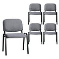 thumbnail image 6 of Zimtown Office Chairs 5 PCS, Stacking PU Padded Conference Chairs Upholstered Chair, Desk Chair Seating Set of 5, Gray, 6 of 6