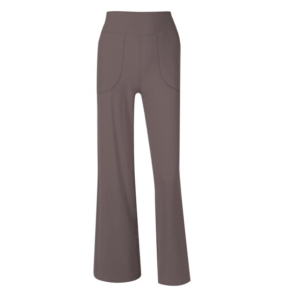 QHFBli Womens Wide Leg Work Pants High Elastic Waist Dress Palazzo Pants Trousers with Zipper Pockets