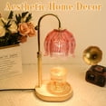 thumbnail image 2 of Flower Candle Warmer Lamp with Timer dimmer,Adjustable Height Candle Warmer,Gifts for Women,Wax melt Warmer for Scented Wax Jar Candles,Vintage Lotus lamp for Bedroom Home Decor(Flower-Pink), 2 of 8