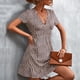 thumbnail image 1 of Vestido con escote en V, vestido de verano, vestido corto con escote en V, vestido estampado, verdadera excelencia, 1 of 6