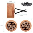thumbnail image 1 of 2 Pieces Wood Auto Vent Essential Oil Diffuser Stylish Accessories Diffusers Automobile Replacement Water Absorbent Living Room Air Freshener Odor Remover Type 2, 1 of 7