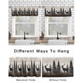 thumbnail image 6 of Forest Elk Kitchen Curtain Valances for Windows Farmhouse Short Curtains, Rustic Nature Tree Retro Deer Silhouette Rod Pocket Valance Curtain for Bedroom Cafe Living Room 60"x18", 6 of 8