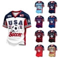 thumbnail image 2 of 2026 New USA Soccer Jersey for Men, United States Jersey Soccer, Jersey USA Fans V Neck Short Sleeve Football Retro Streetwear Outdoor T Shirt for Adult(Black, 2XL), 2 of 4