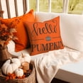 thumbnail image 2 of Hello Pumpkin Fall Outdoor Pillow Covers Waterproof 18x18 inch Orange Fallen Leaves Decorative Farmhouse Throw Pillow Covers Set of 2 Autumn Thanksgiving Decor, 2 of 6