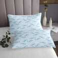 thumbnail image 3 of Erosebridal Chic Blue Bow Tie Quilt Sets for King Size Bed, Princess Bowknot Bed Set, Aesthetic Bedroom Decorative 3pcs, 3 of 5