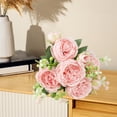 thumbnail image 6 of Lifelike Artificial Silk Peony Bouquet - Durable, Realistic Wedding & Home Decor Flowers (Vase Not Included), 6 of 6