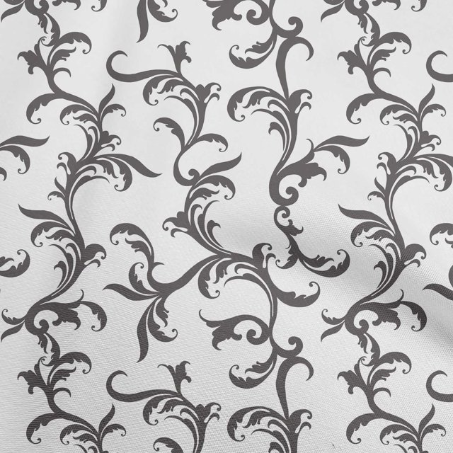 oneOone Polyester Spandex White Fabric Asian Baroque Sewing Craft Projects Fabric Prints By Yard 56 Inch Wide