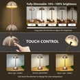 thumbnail image 3 of Lampe de Table Rechargeable, Lampe à Poser a Pile sans Fil Dimmable, 3 of 7