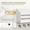 thumbnail image 3 of Key Holder for Wall,Dinosam Mail Organizer Wall Mount with Drawer,Mail Holder Shelf and 6 Sturdy Hooks,Hanging Key Rack Hanger for Entryway, Hallway, Bedroom, Living Room and Office，White, 3 of 7