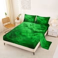 thumbnail image 2 of Feelyou Gothic Spooky Bat Queen Sheets, Neon Green Halloween Queen Sheet Sets, 4 Pieces, 1 Flat Sheet, 1 Fitted Sheet and 2 Pillowcases, 2 of 5