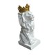 thumbnail image 1 of Estatua de león 3D, figura de animal, escultura coleccionable para decoración de escritorio y hogar. Blanco, 1 of 9
