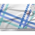 thumbnail image 2 of Soimoi Blue Cotton Voile Fabric Window Pane Check Decor Fabric Printed Yard 42 Inch Wide, 2 of 3